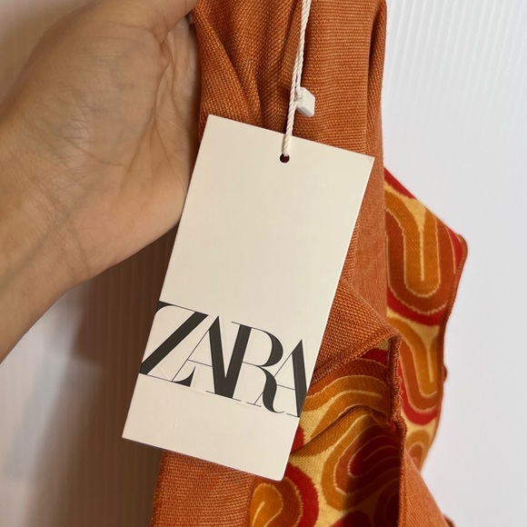 ZARA Geometric Print Knit Mini Dress. Size Small - Picture 10 of 10